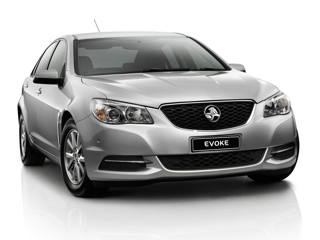 The VF Holden Commodore Evoke. The VF Holden Commodore Evoke.